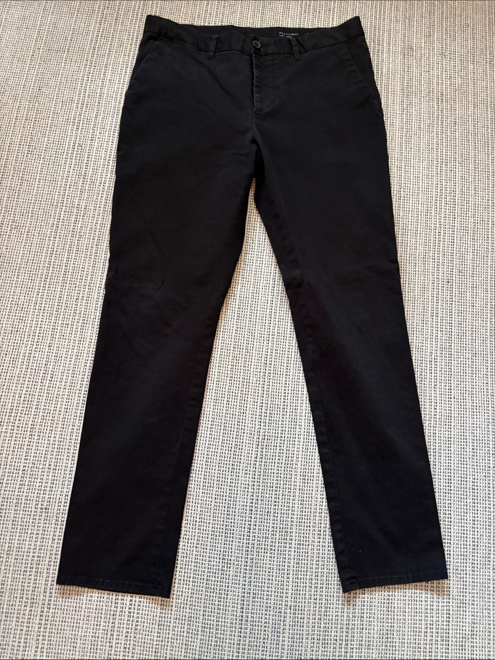 All Saints Black Chino Pants - Slim Straight